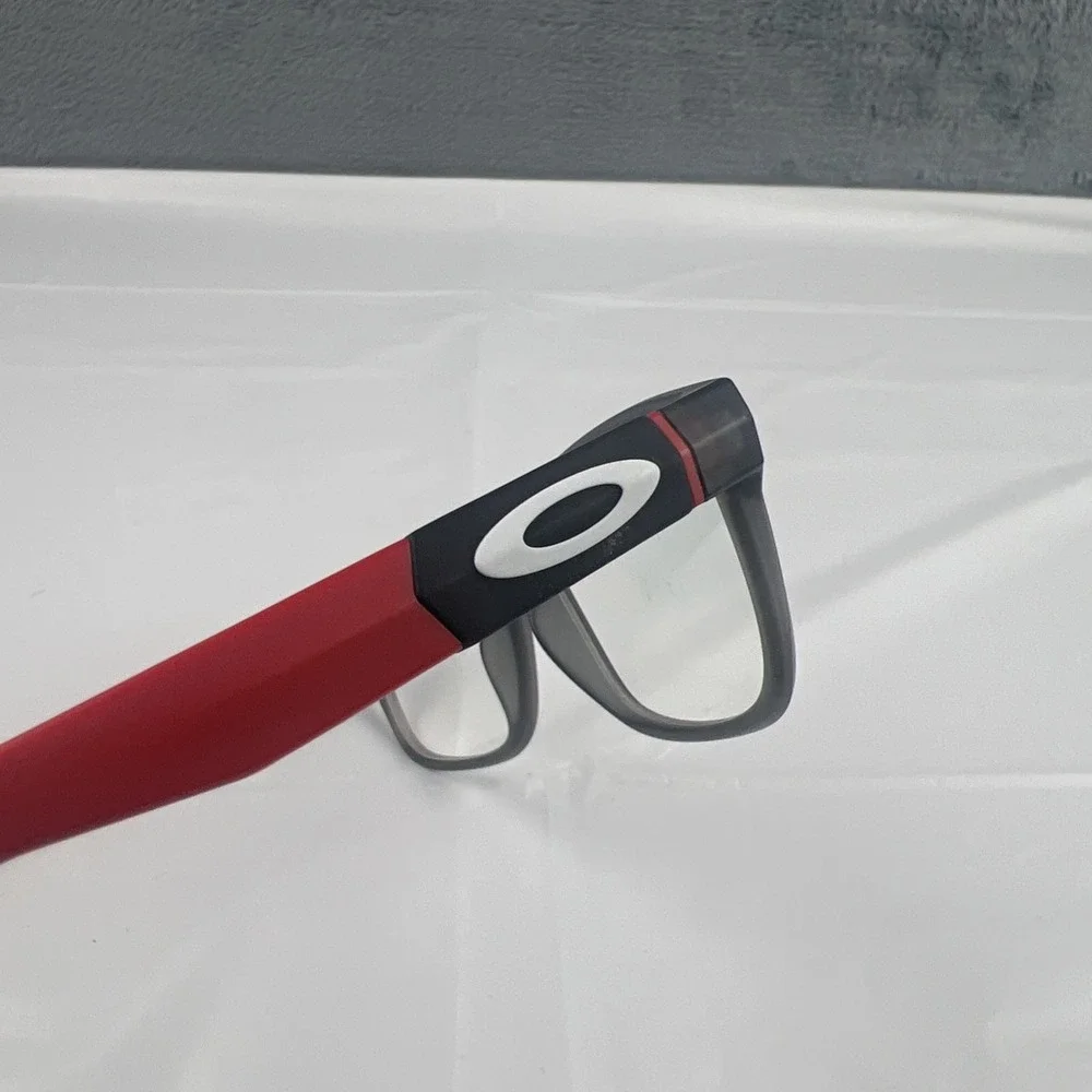 Oakley OY8007 0250 Field Day Youth Glasses Satin Grey Smoke Red 50-15-128 FRAMES